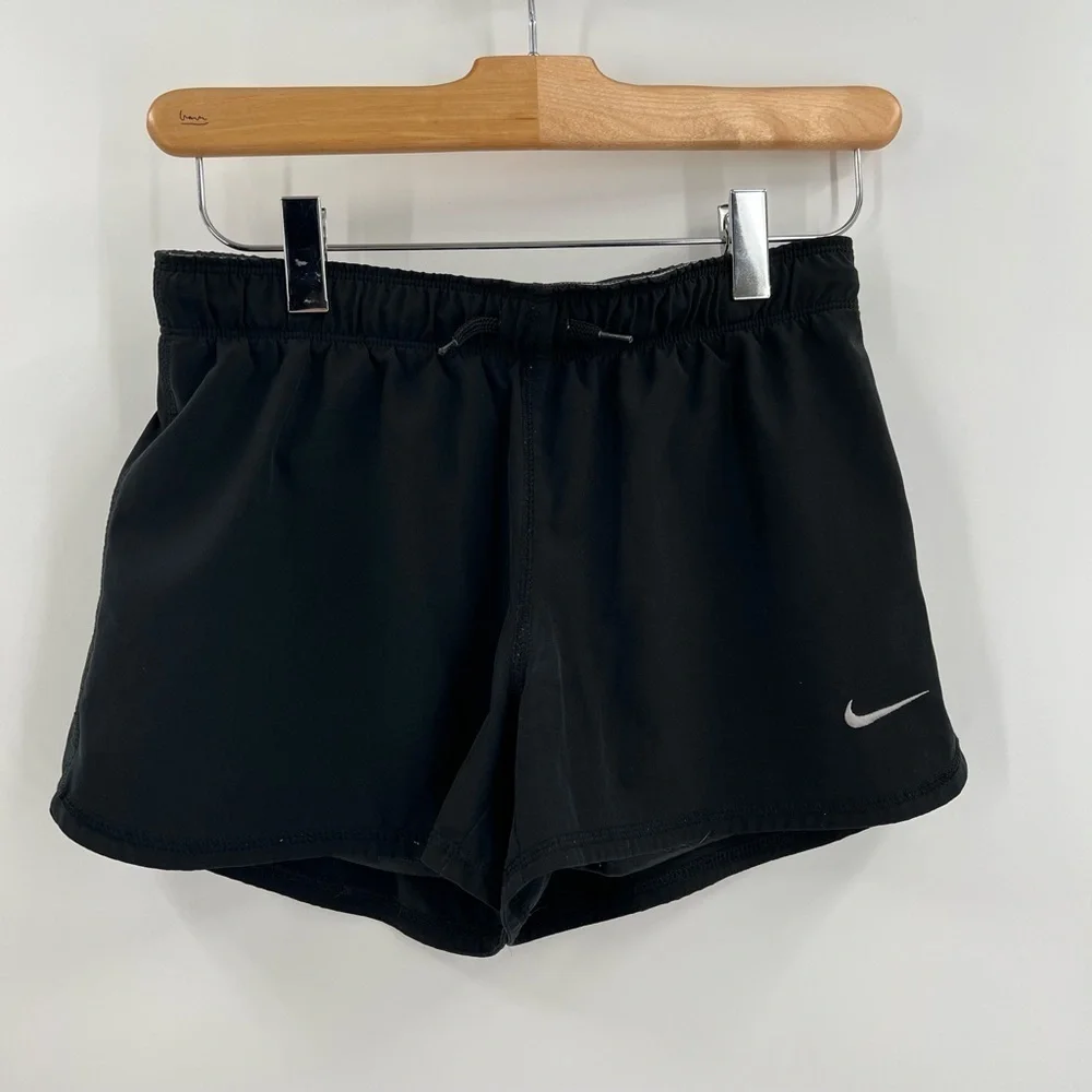 Nike Dri Fit Black Shorts Girls Medium
